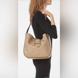 Just Fab go for it shoulder bag in taupe